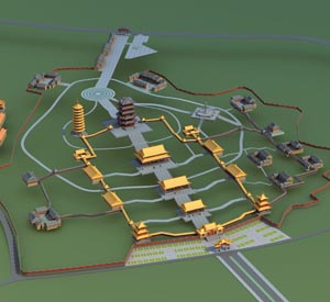 古建寺庙3d模型图,古建3D模型