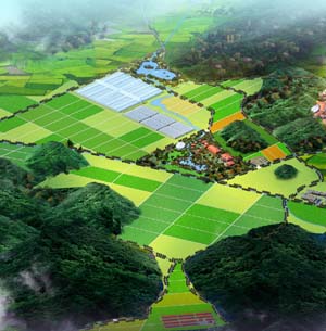 贵州金州农耕文化园规划设计鸟瞰图