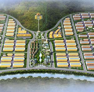 老挝国家电力工业园规划鸟瞰图